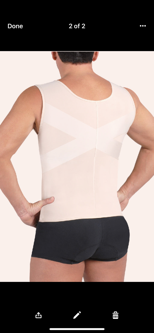 Man Faja Vest with Zipper Black